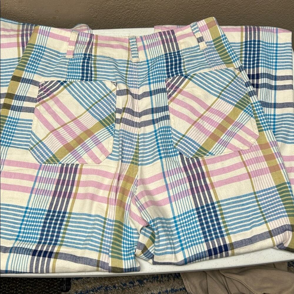 Anthropologie Maeve Colette Pastel Plaid Linen - Picture 8 of 10